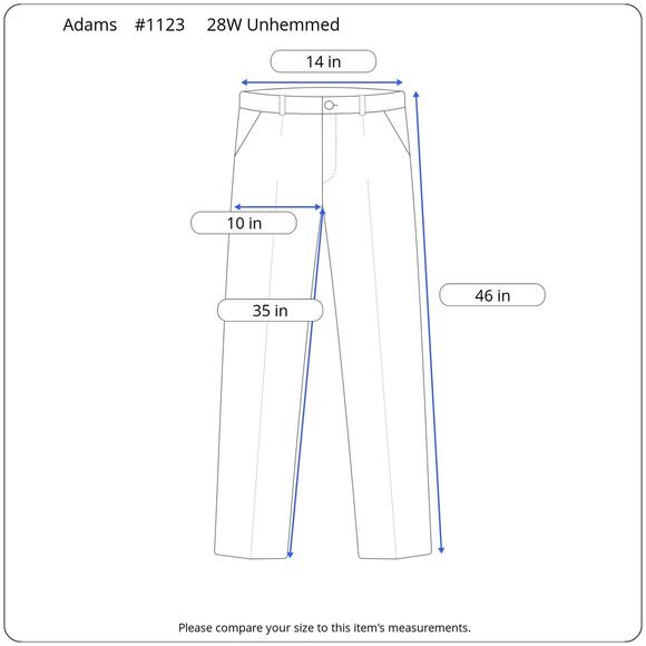 Adams Men's Umpire Pants 28W Comfort Strech Gray Pleated Expandable Waist BBSB - Picture 15 of 15